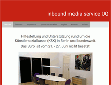 Tablet Screenshot of inboundmedia.de